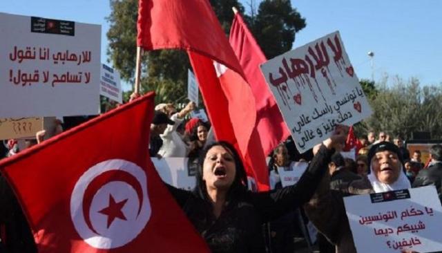 تظاهرات الشعب التونسي ضد الإخوان