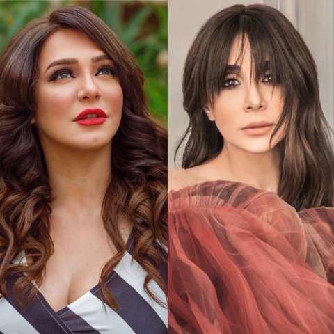 سلاف فواخرجي وكاريس بشار 