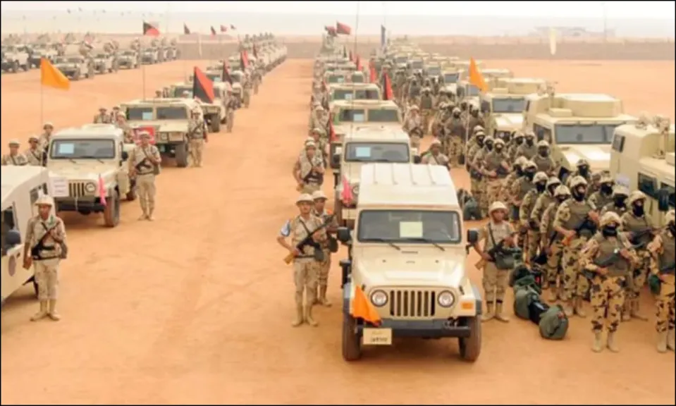 الجيش المصري على حدود غزة