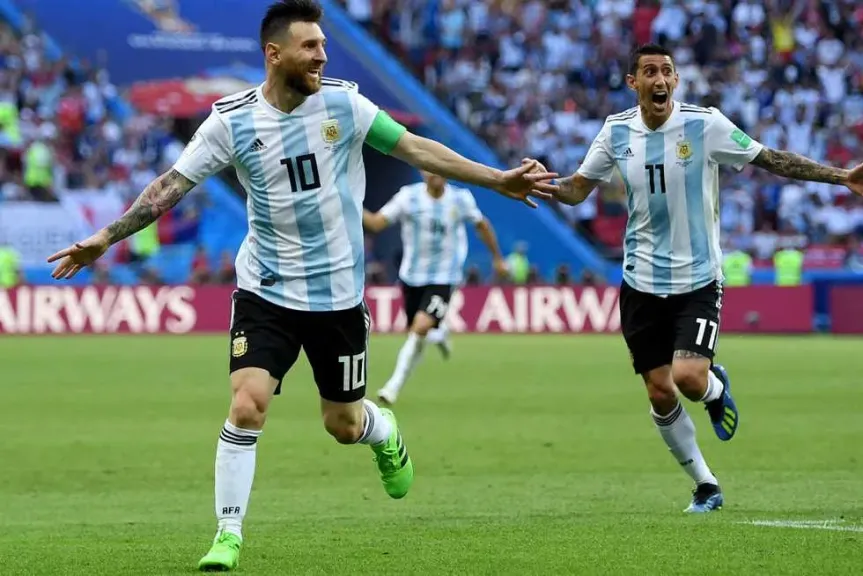 دي ماريا وميسي - منتخب الأرجنتين - صورة أرشيفية